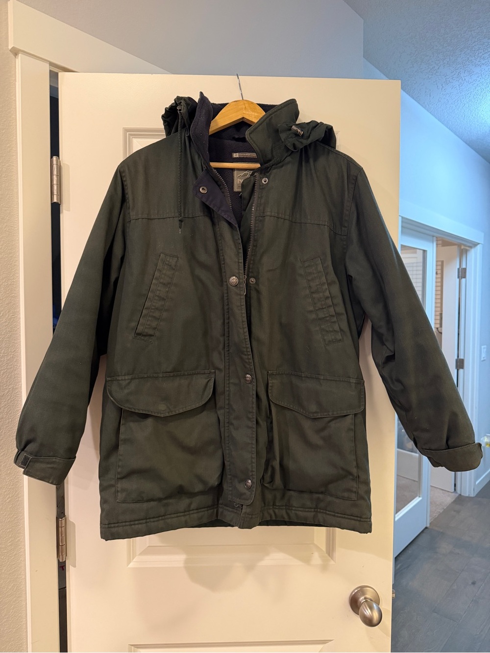 Pacific Trail Olive Green Utility Field Jacket with Hood